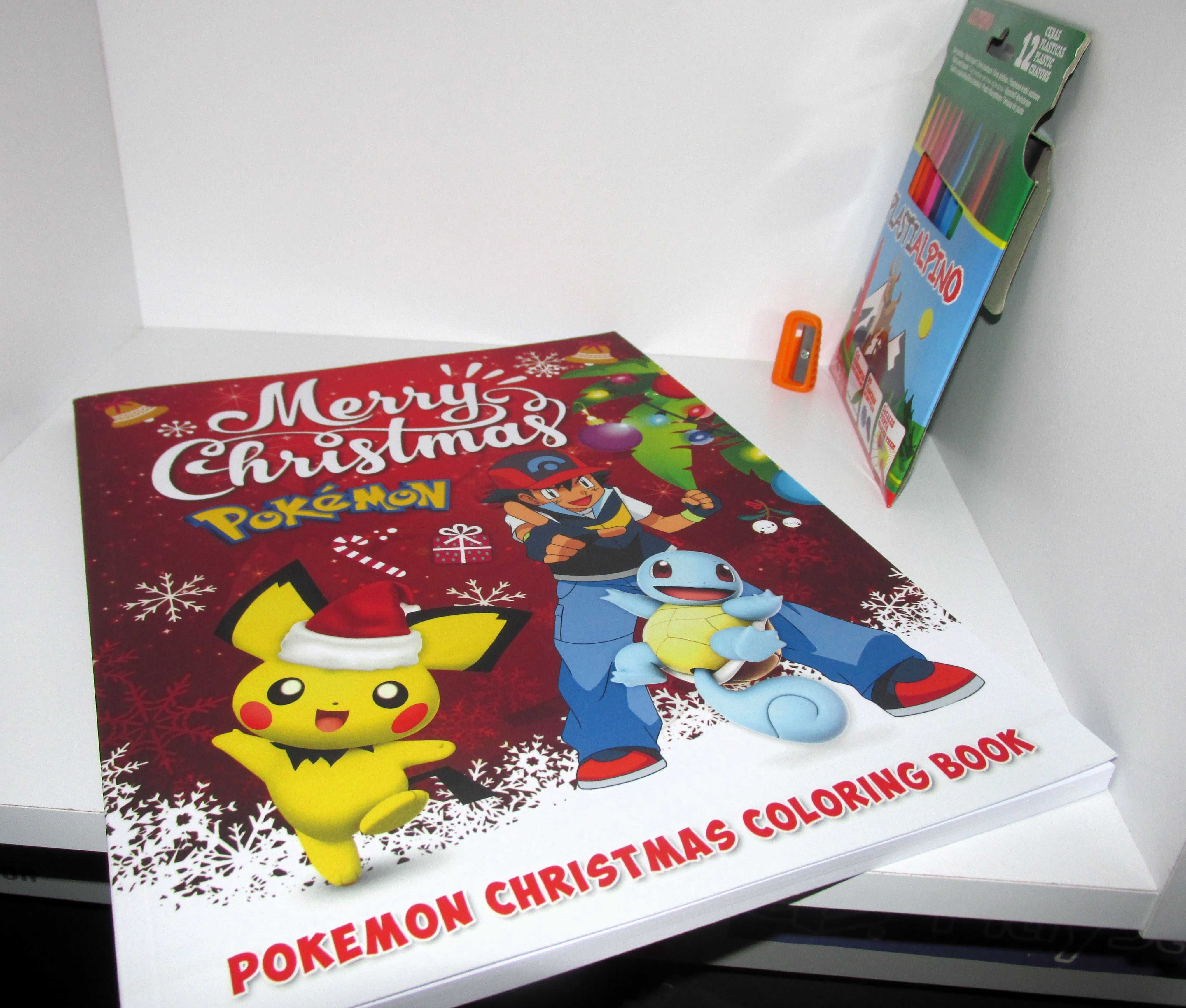 Livro De Natal Pokemon para Pintar com Lápis