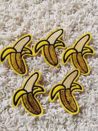 Naszywki cekinowe banany , termo naprasowywanki