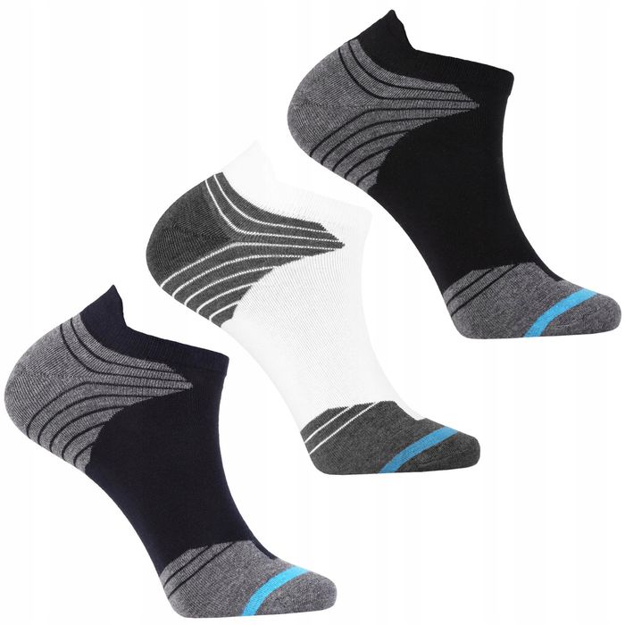Stopki Skarpetki Męskie Bawełna Zapiętka Sportowe Moraj 3-Pary 39-42