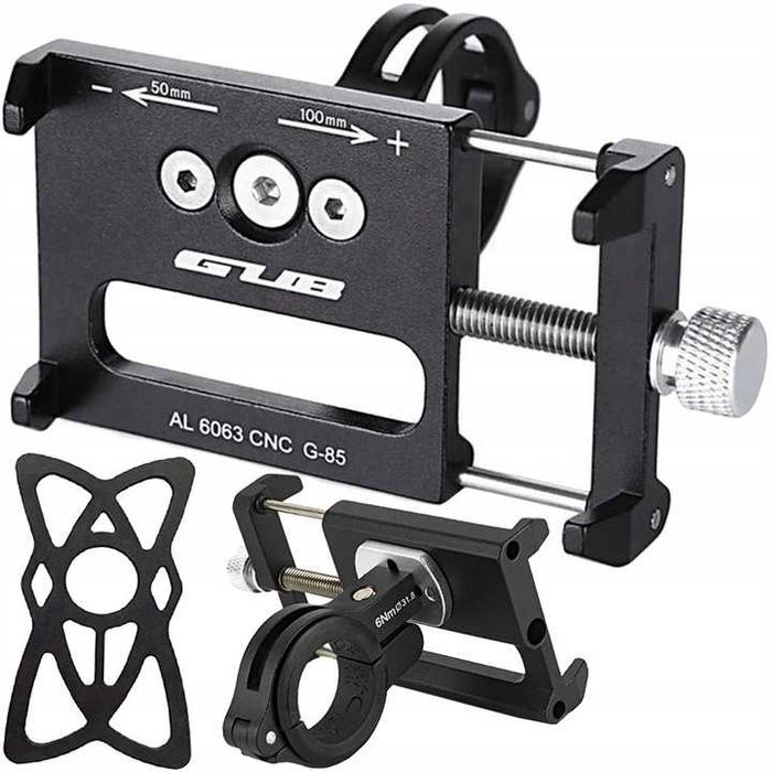 NOWY Uchwyt rowerowy na telefon GUB-G85 do kierownicy ALUMINIOWY motor