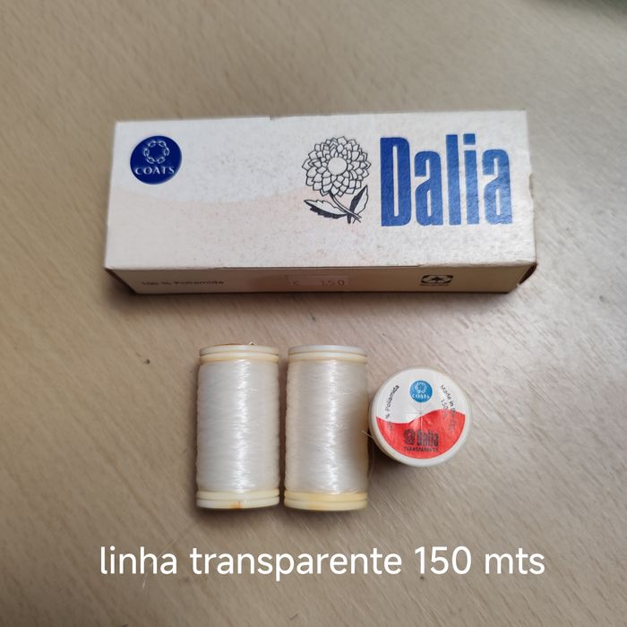 3 carrinhos Linha transparente para costura