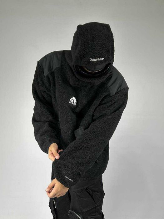 Nike ACG Supreme ninja fleece кофта худі шерпа флиска зипка черная М S