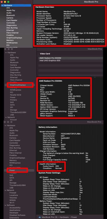 MacBook Pro 16” 2019 i9 32ram 1tb ssd