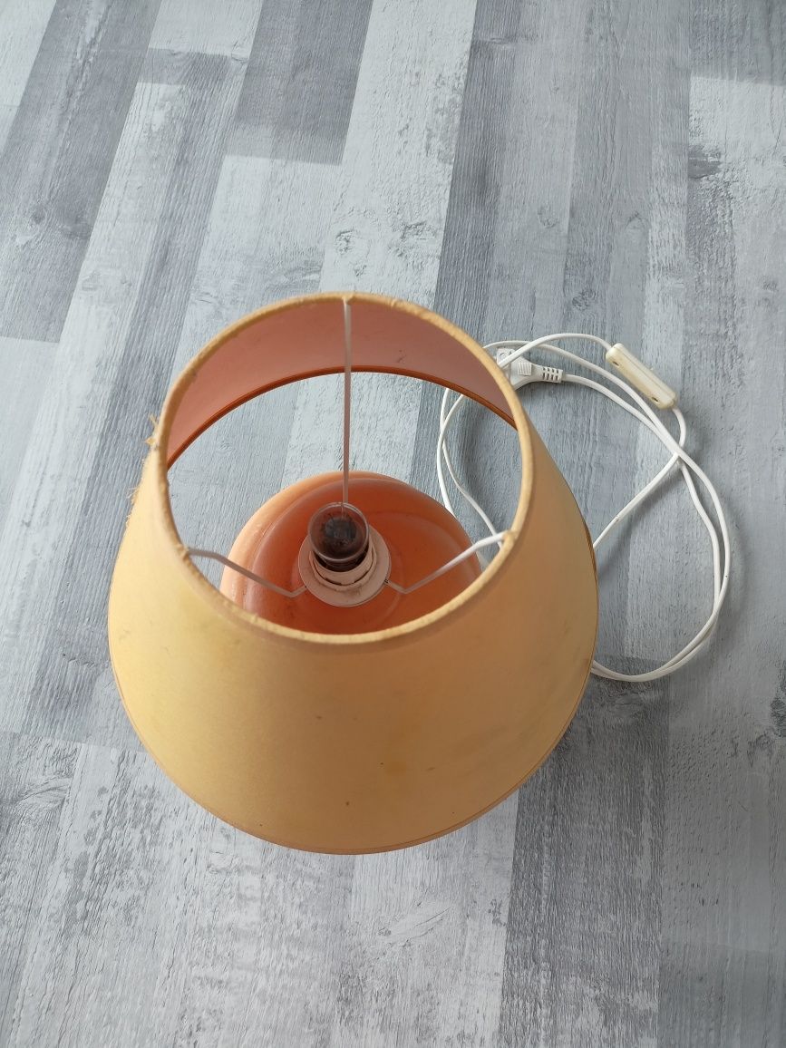Lampka ceramiczna nocna z abażurem abażur