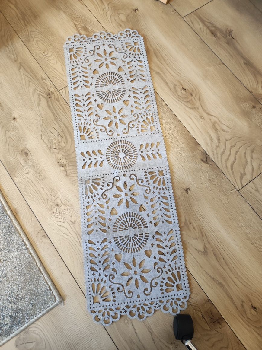 Bieżnik szary filcowy 30 x 100