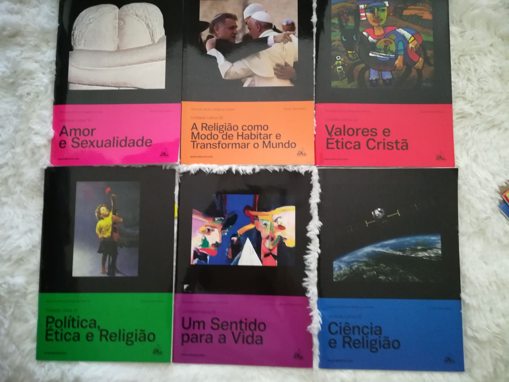 Sete Livros de Educação Moral e Religiosa 10, 11 e 12 ano todos