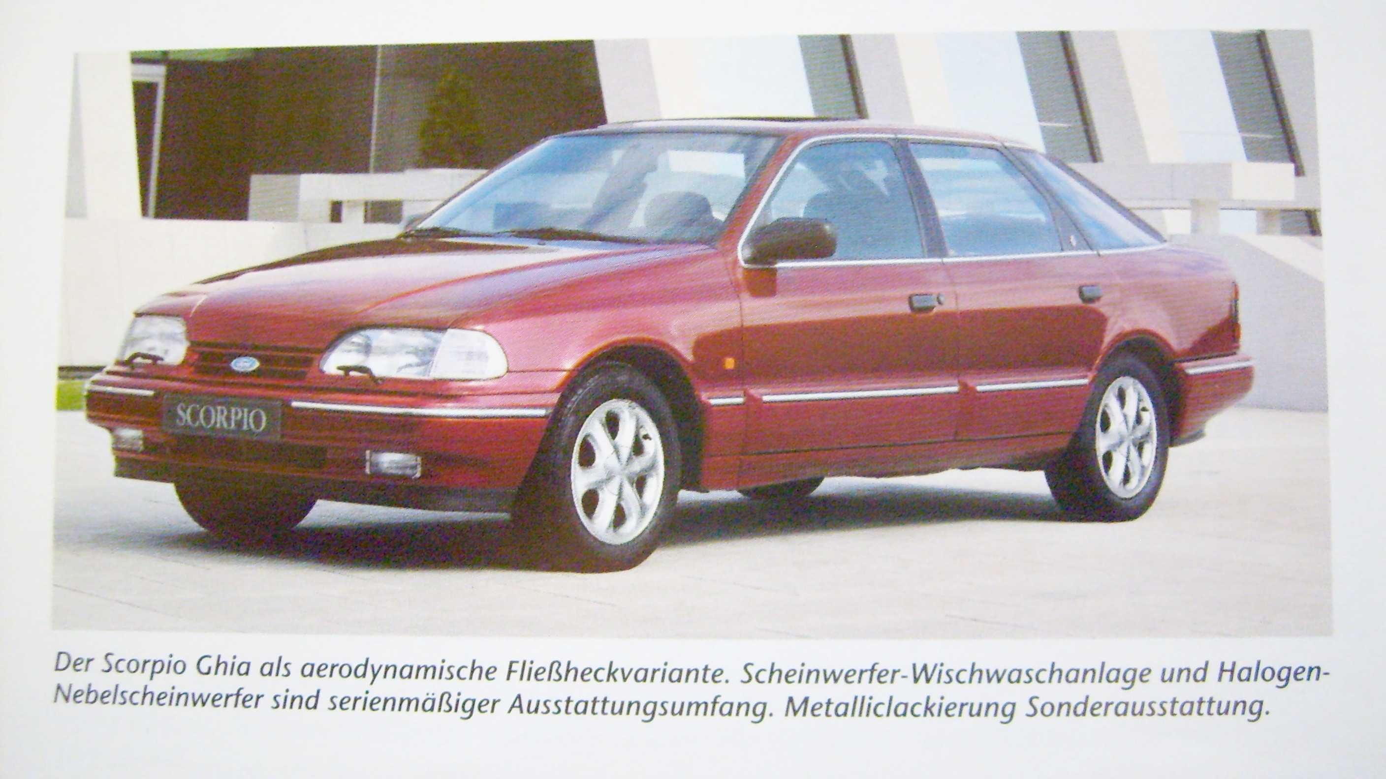 FORD SCORPIO Mk1 1993 / prospekt model poliftowy *Wyprzedaż kolekcji !