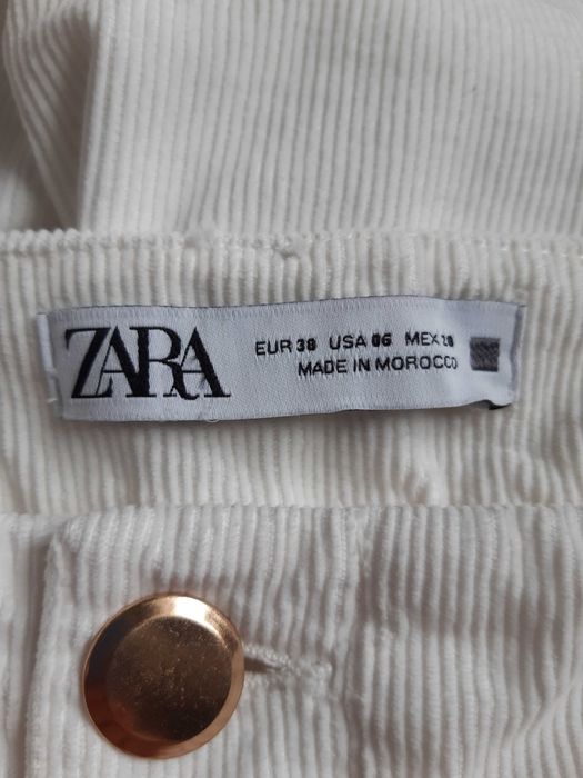Стильные, вельветовые штаны кюлоты на высокой посадке zara