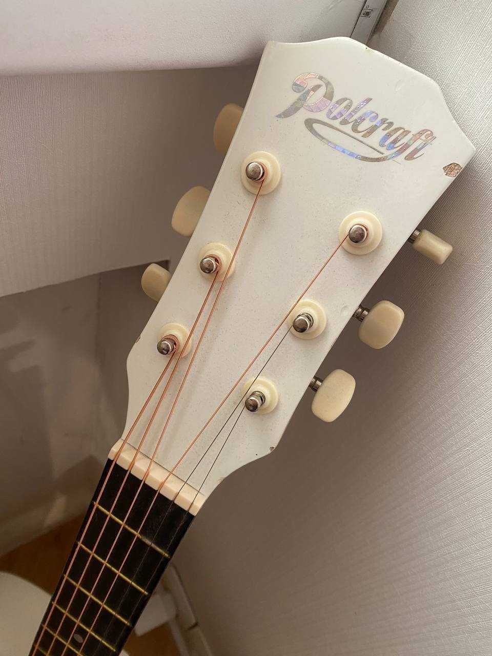 Гитара Polcraft plg-3834 Белая акустическая супер фолк