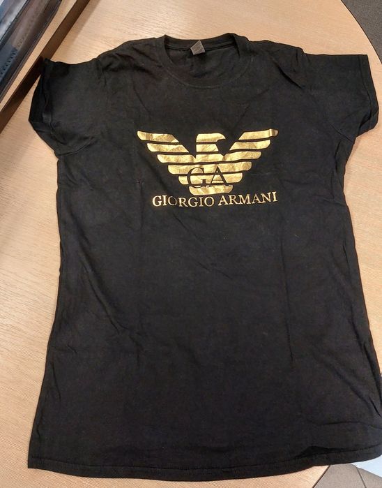 Czarny T-shirt Armani