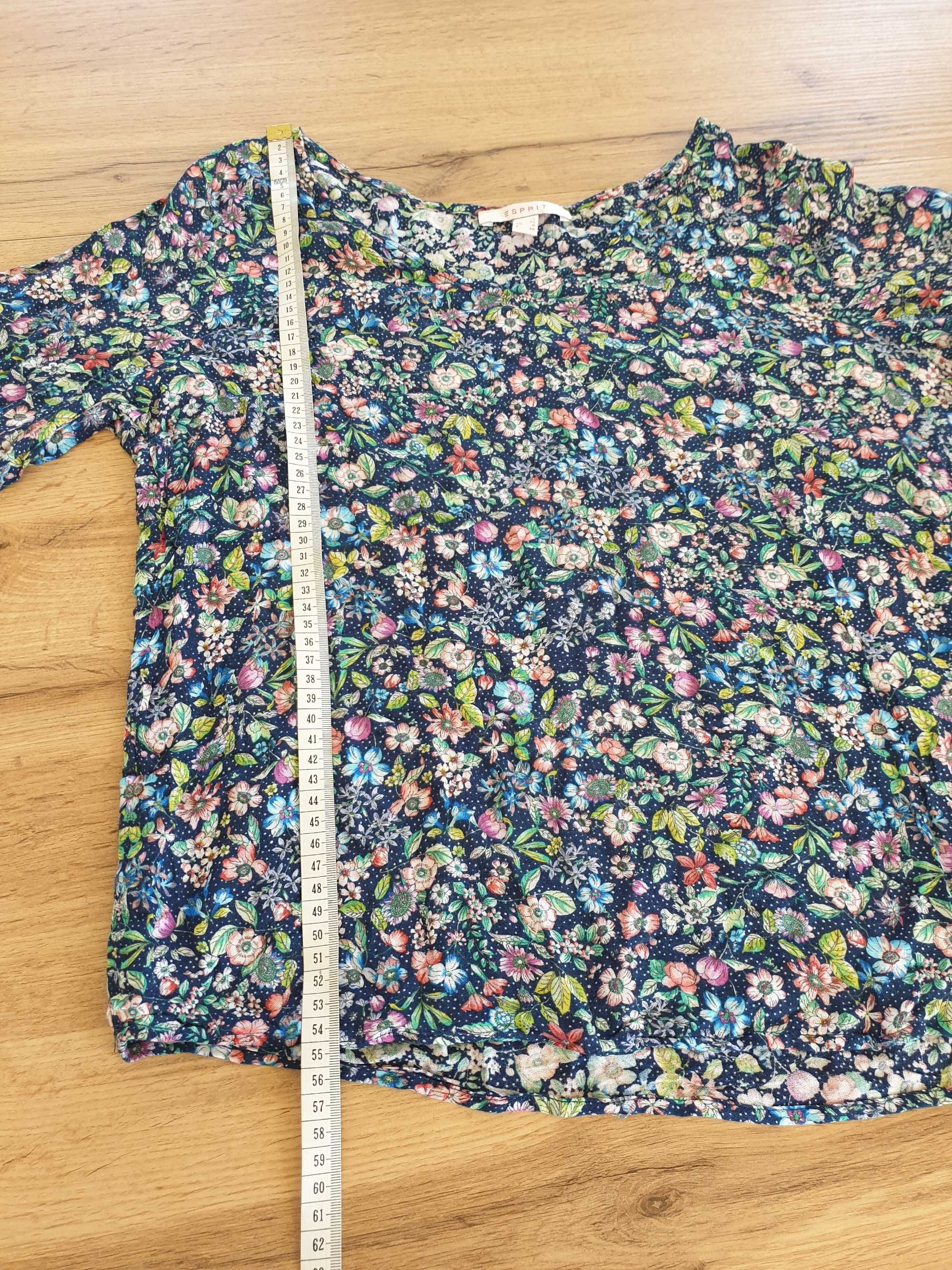 Bluzeczka w kwiaty, 100% wiskoza, Esprit, rozmiar M/L