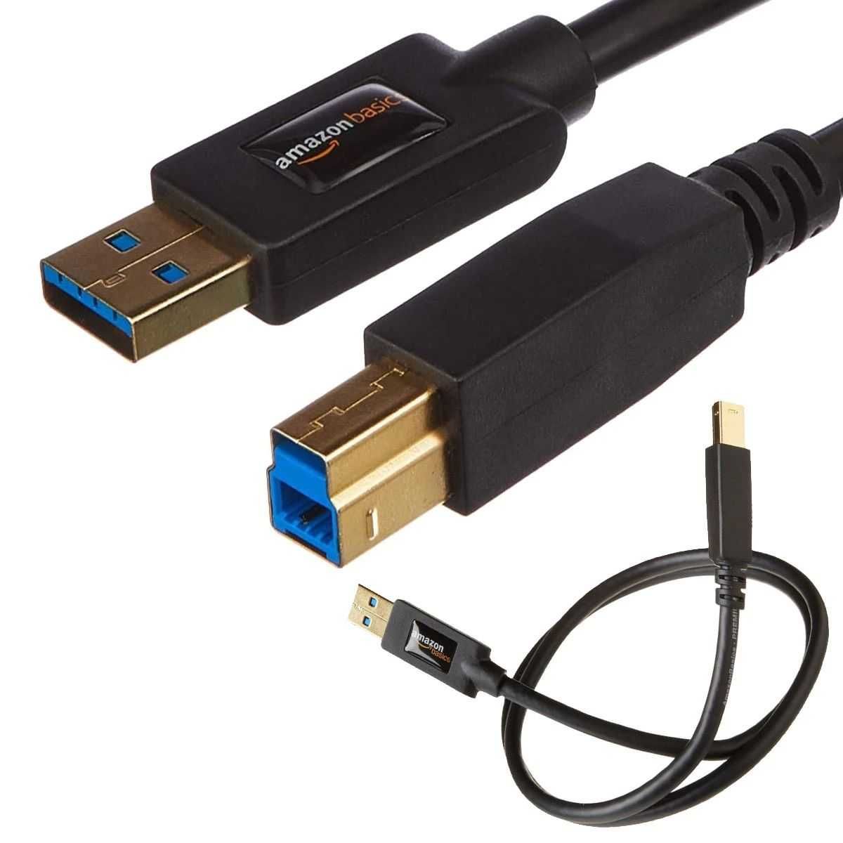 Kabel USB 3.0 A/USB 3.0 B, 0.9m czarny AmazonBasics