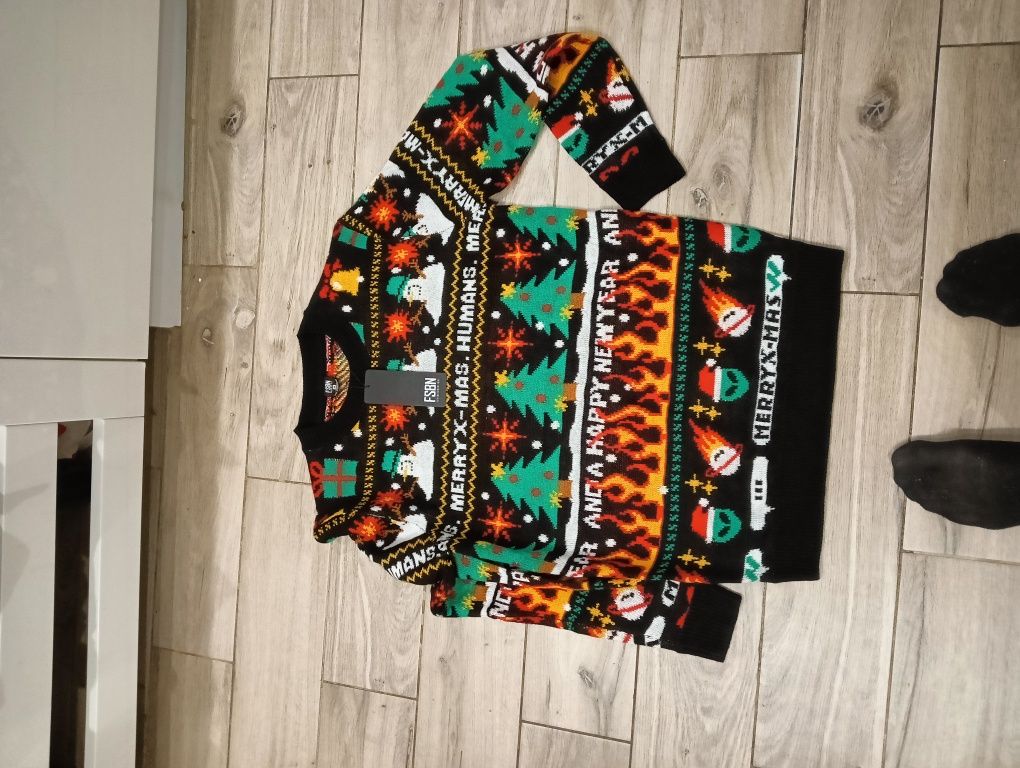 New yorker swiąteczny sweter męski rozm.m