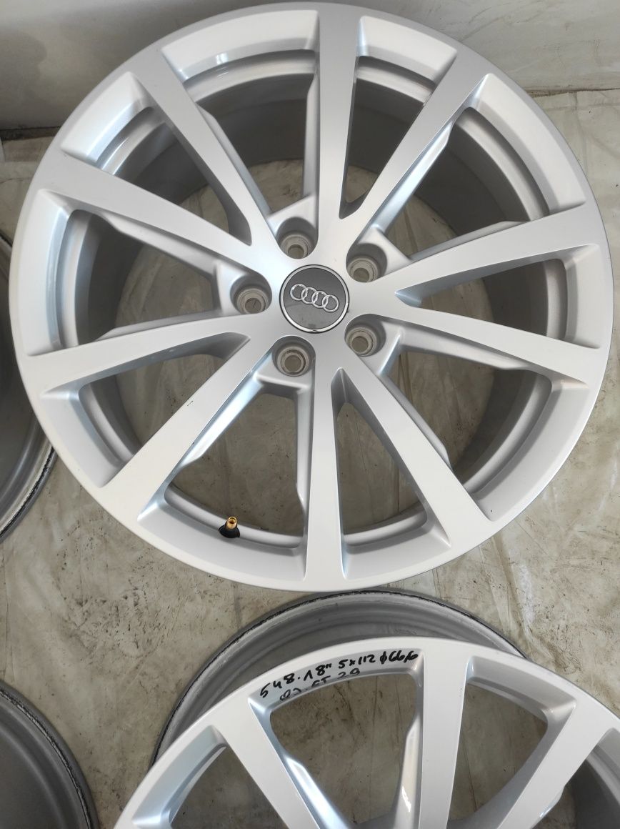 548 Felgi aluminiowe ORYGINAŁ AUDI R 18 5x112 otwór 66,6 Bardzo Ładne