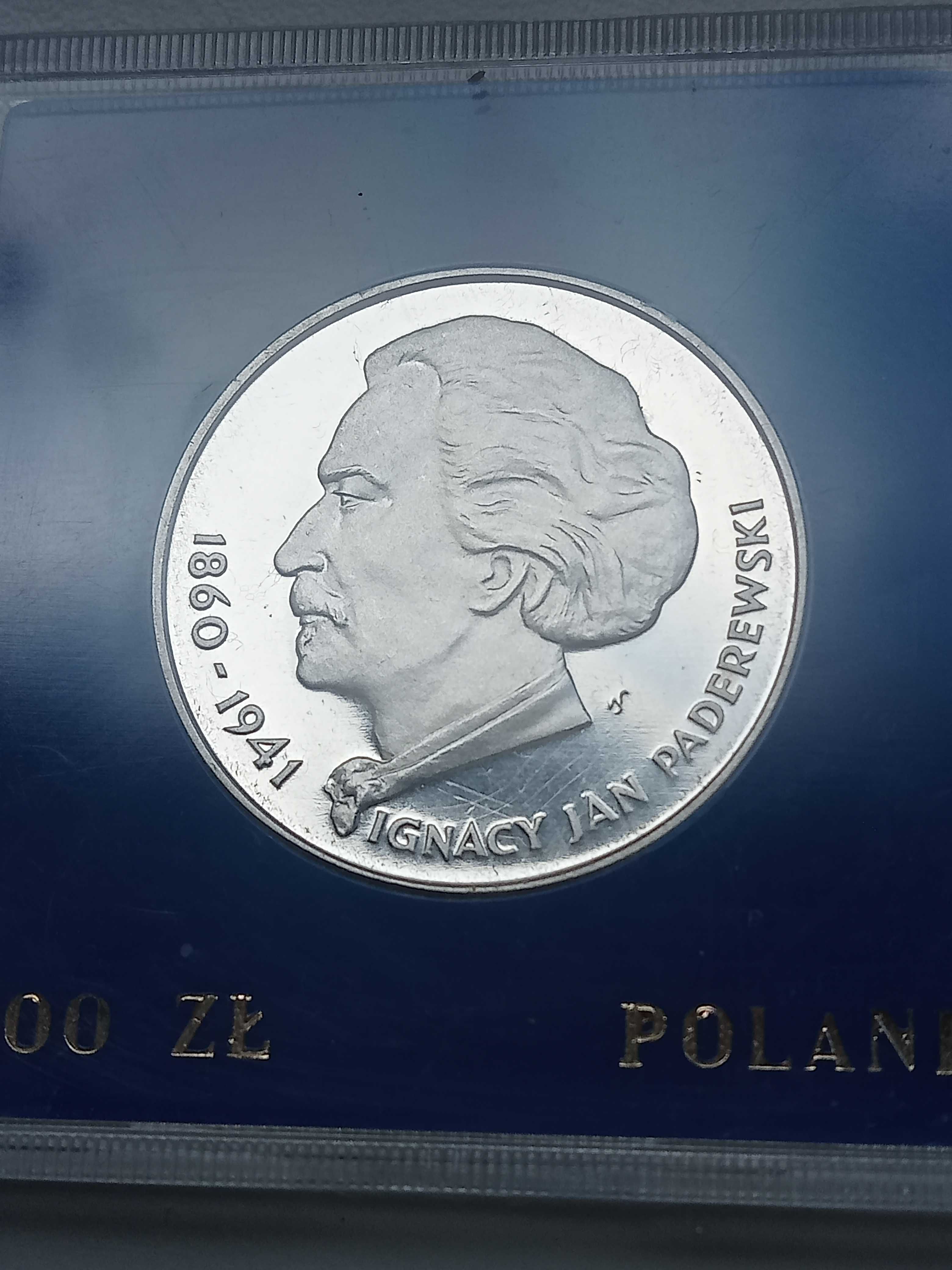 Moneta 100 zł 1975 r Paderewski srebro