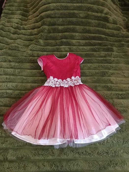 вишнева святкова сукня daga для дівчинки
