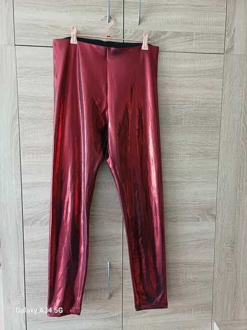 Błyszczące legginsy,L