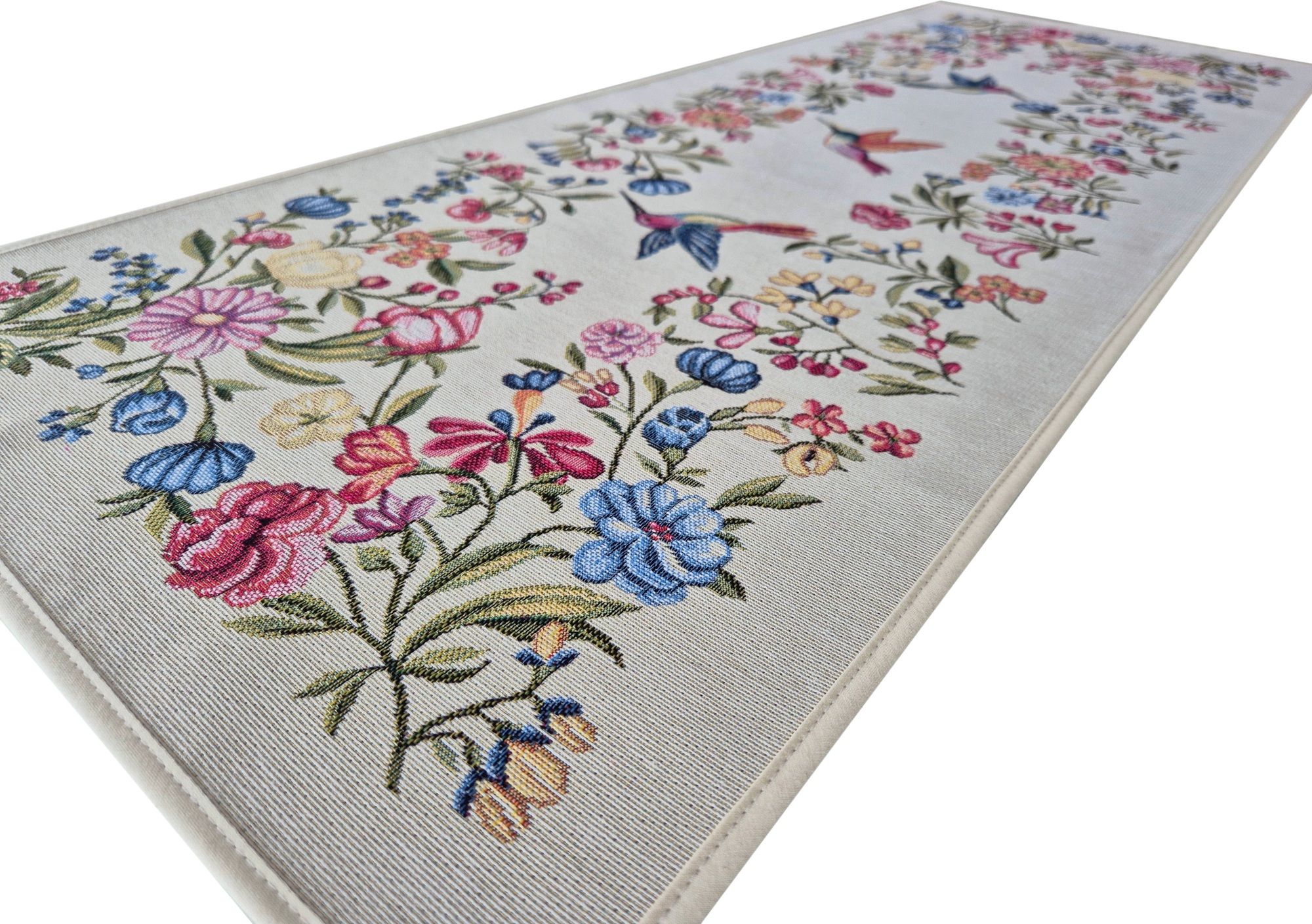 Bieżnik 40x100 cm V125 Kwiaty i Kolibry gobelinowy