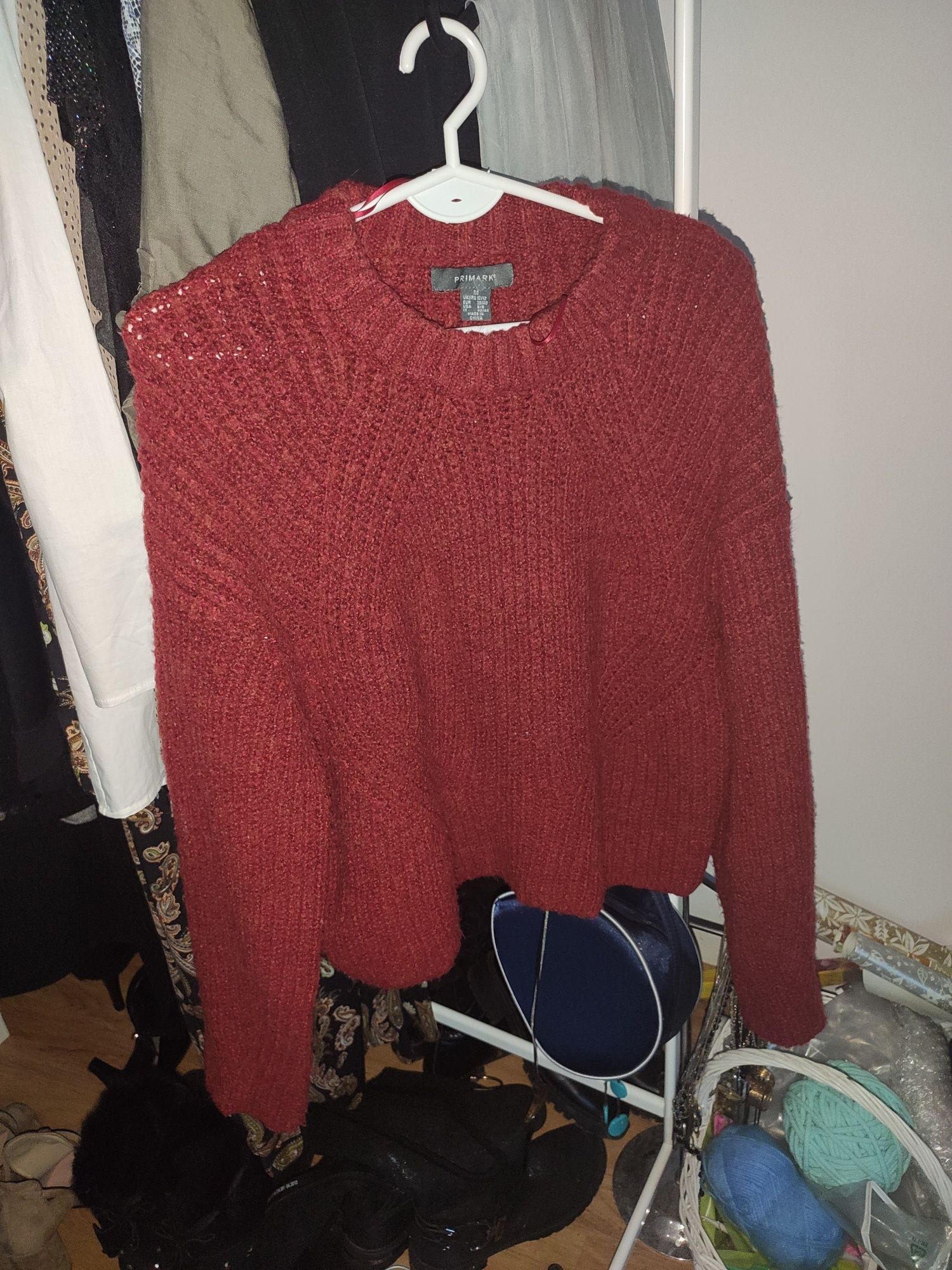 Czerwony sweter Primark M 38 akryl