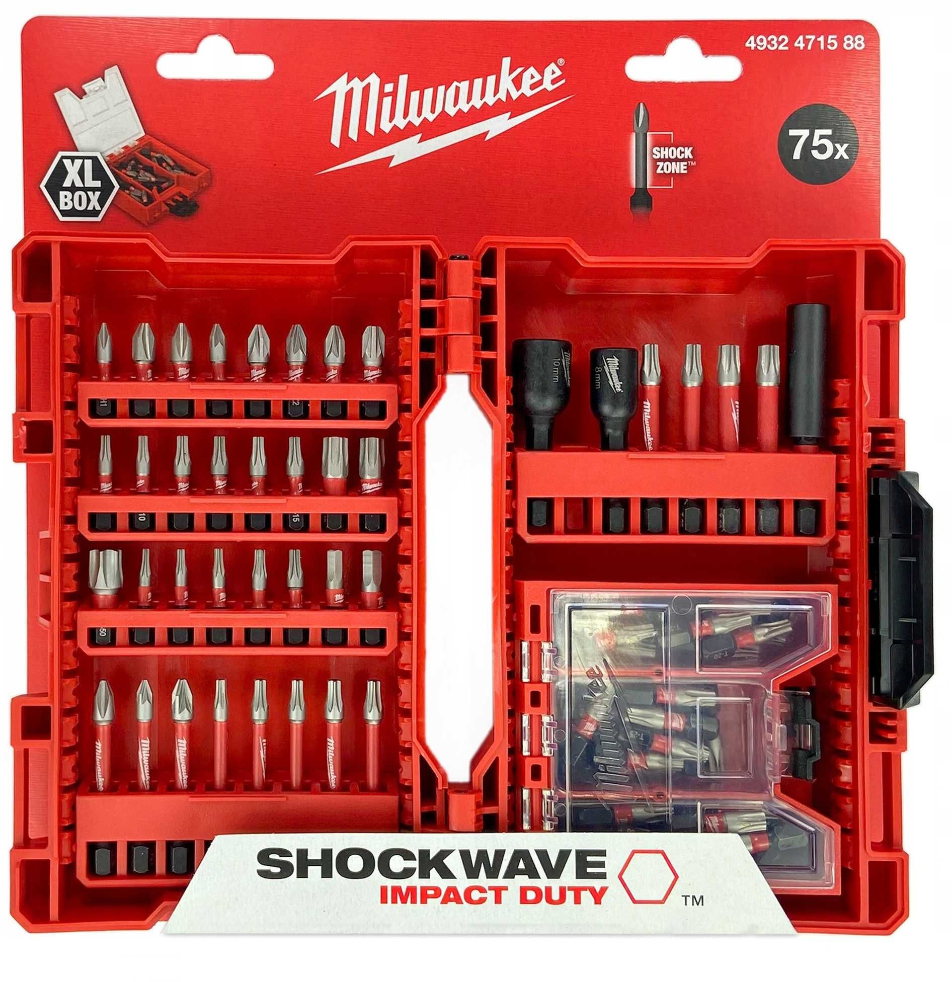 Набір біт Milwaukee Shockwave 75 шт (4932471588)