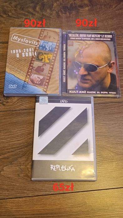 płyty dvd koncerty muzyka myslovitz kazik republika u2 cure doors rock