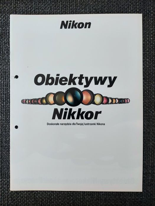 Nikon obiektywy Nikkor zestaw 6 folderów