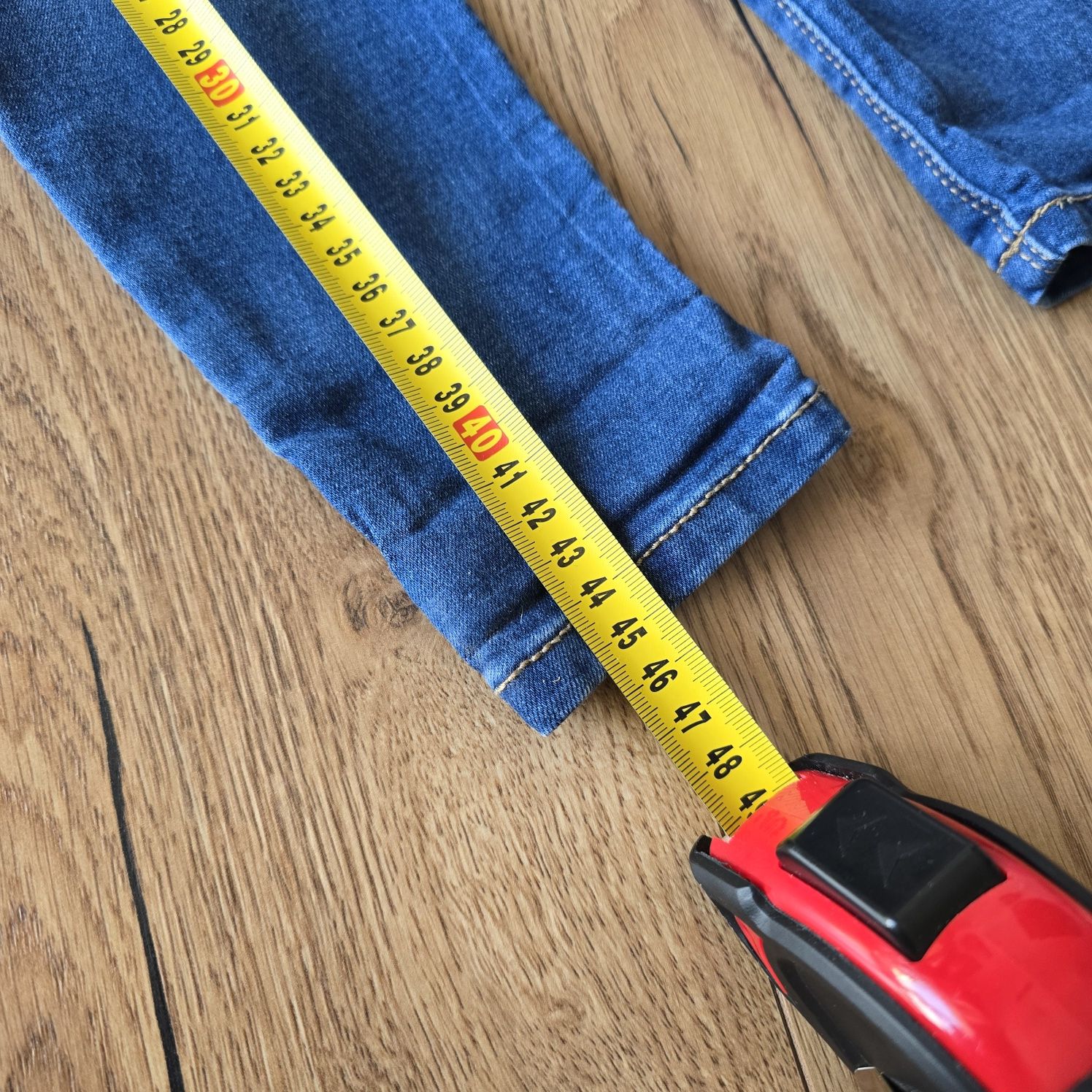 Spodnie dżinsy jeans skinny primark szelki 80 86 rurki