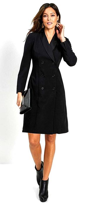 NOWA elegancka sukienka żakietowa r. 52 - czarna/ plus size