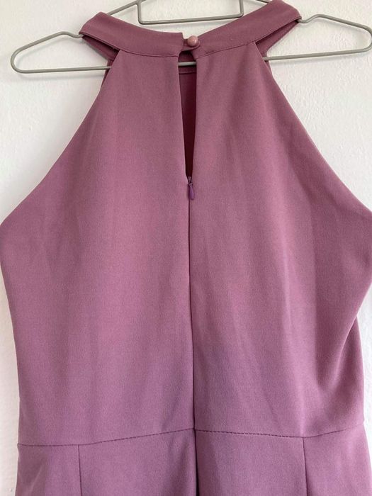 Sukienka długa, maxi na wesele, pudrowy róż, WalG