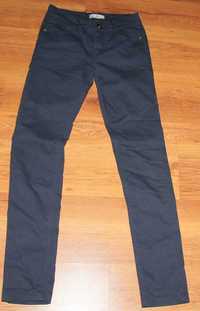 Spodnie jeans rurki damskie XXS XS dziewczęce 158-164 wysoki stan