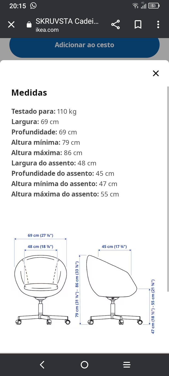 Cadeirão IKEA/ cadeira escritório