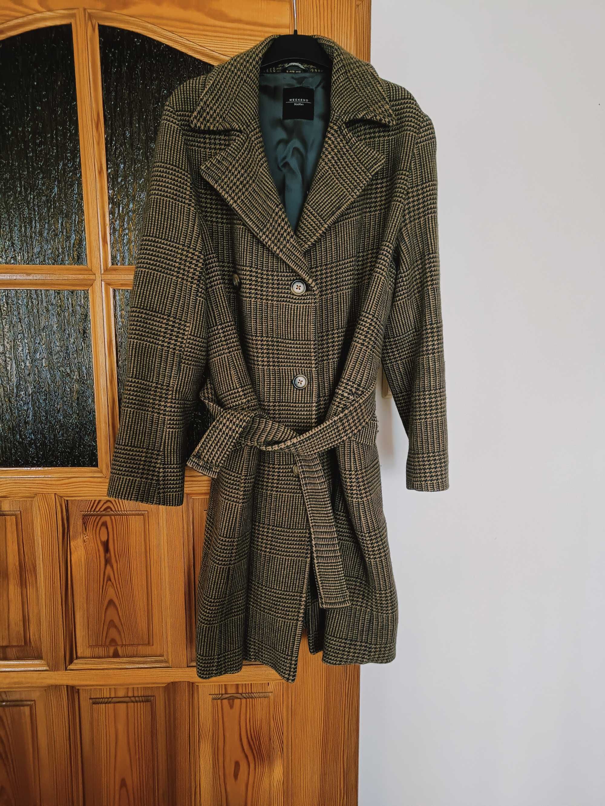 Trencz Max Mara Weekend 38/40 M L płaszcz wełniany