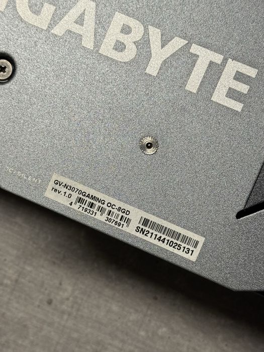Видеокарта Gigabyte RTX 3070 8gb Gaming OC