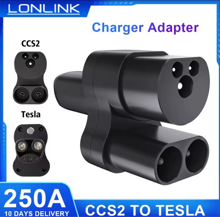 Продам перехідник Type2/1/GBT на Tesla(NASC) 32А (7кВт) та CCS Combo2