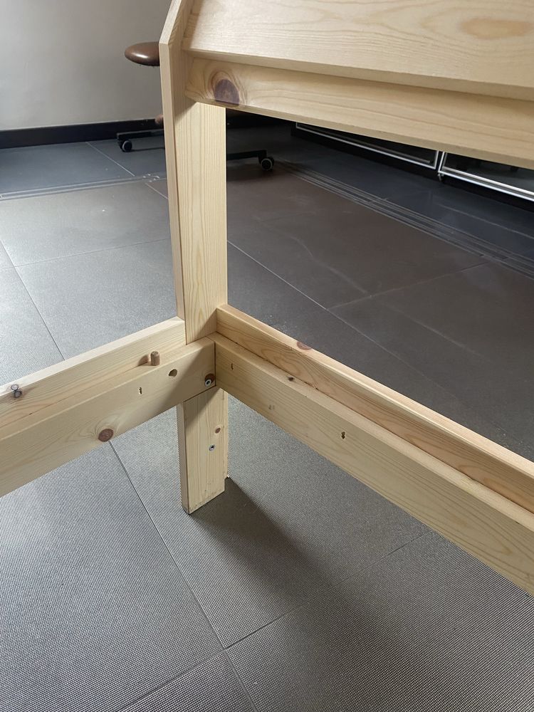 Łóżko drewniane 200x90 pojedyńcze sosnowe