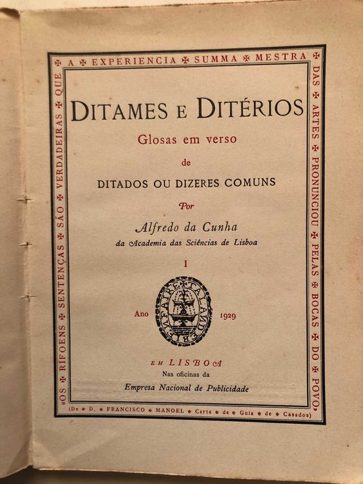 Ditames e Ditérios - Alfredo da Cunha