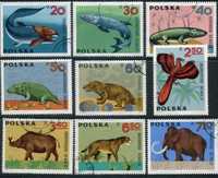 Znaczki Polska - Zwierzęta kopalniane - Dinozaury
