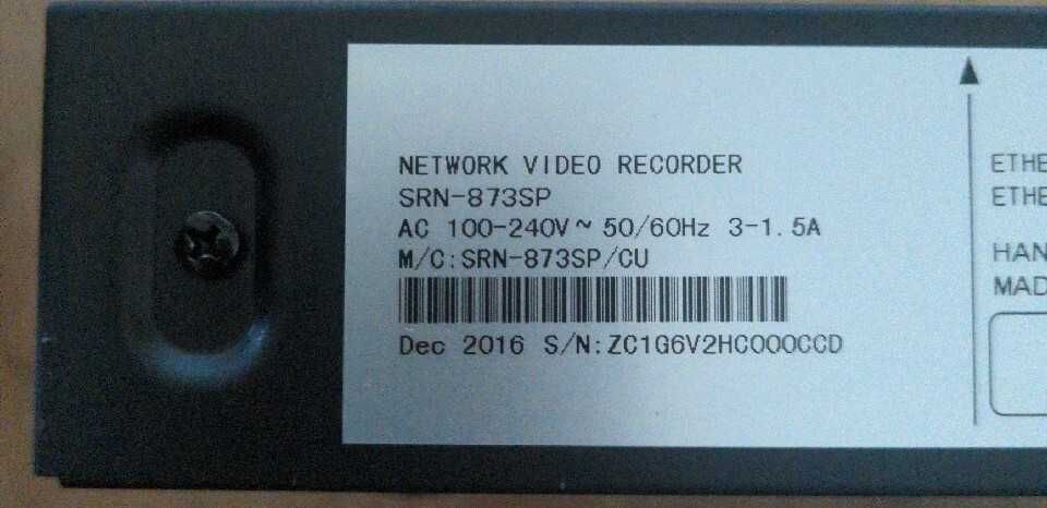 Sieciowy rejestrator wideo Samsung SRN-873S 8POE NVR 4TB