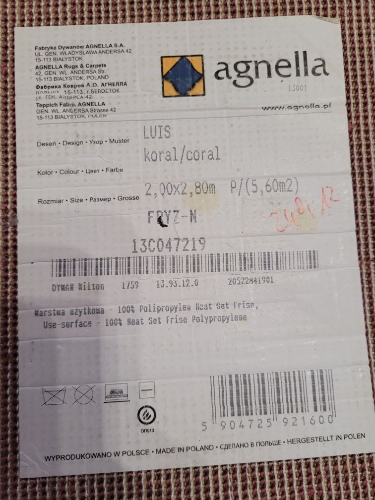 Dywan 2x2.80 Agnella