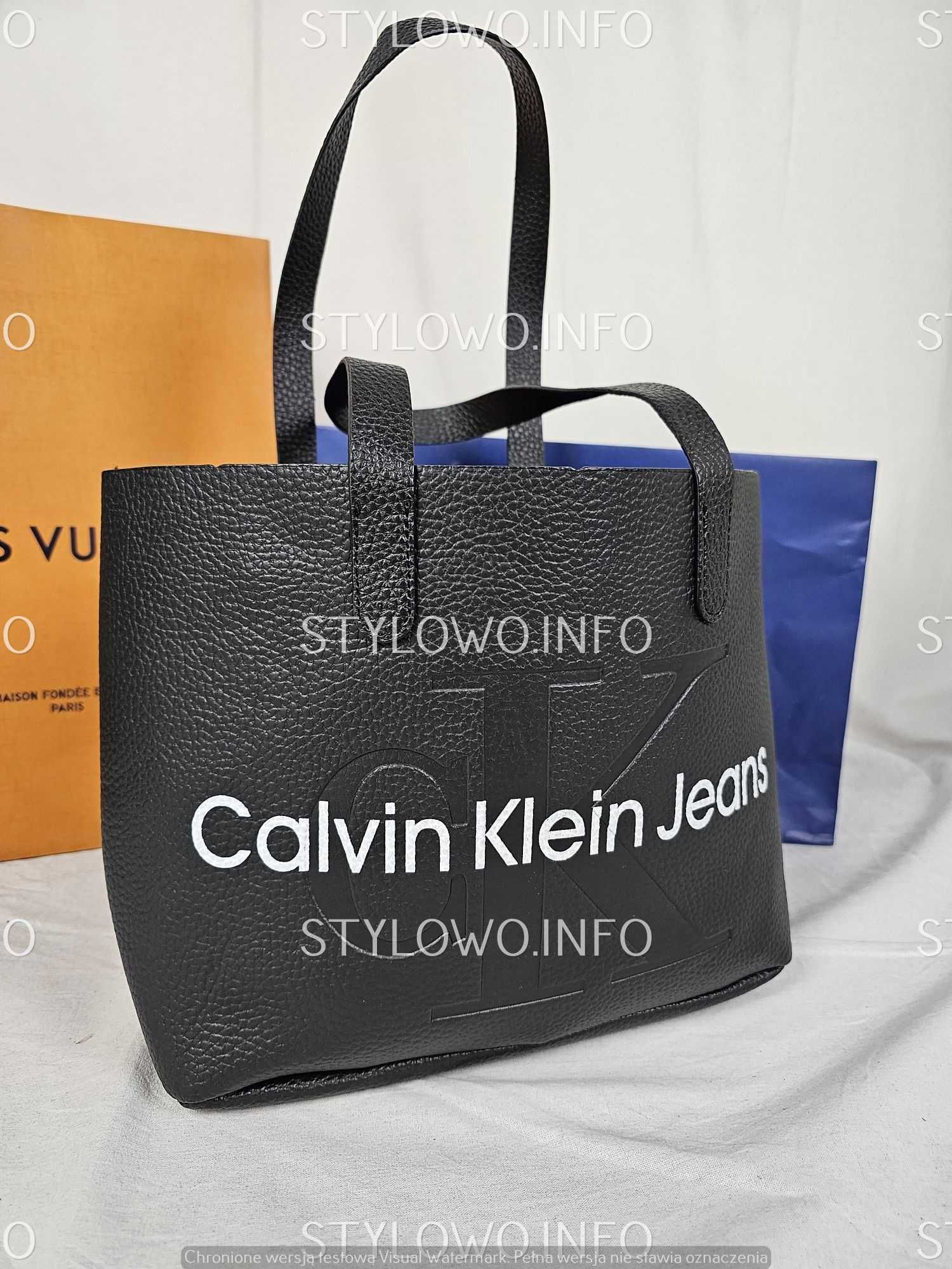 Torba Calvin Klein Jeans nowość czarna srednia hit