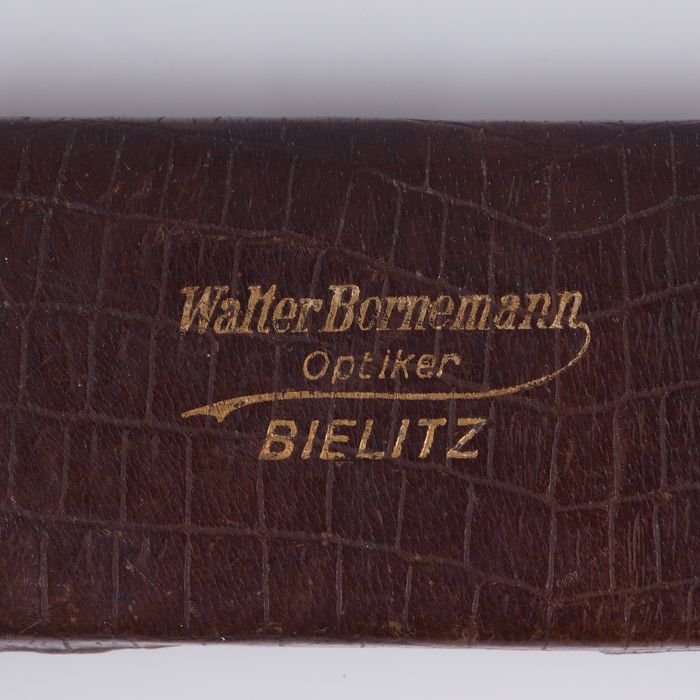 Stare okulary binokle w etui Optiker Bielitz - Bielsko