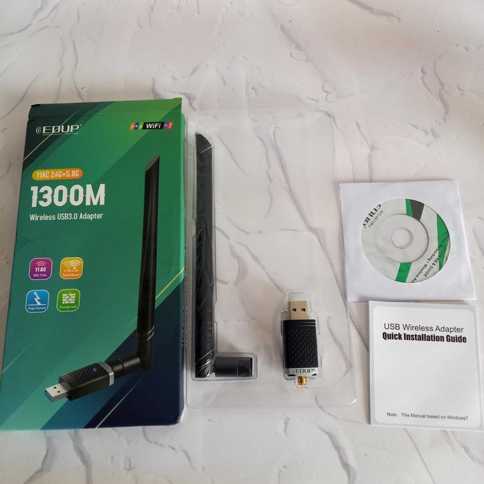 Wi-Fi адаптер USB EDUP EP-1686 1300 Мбіт/с 2,4 ГГц/5,8 ГГц