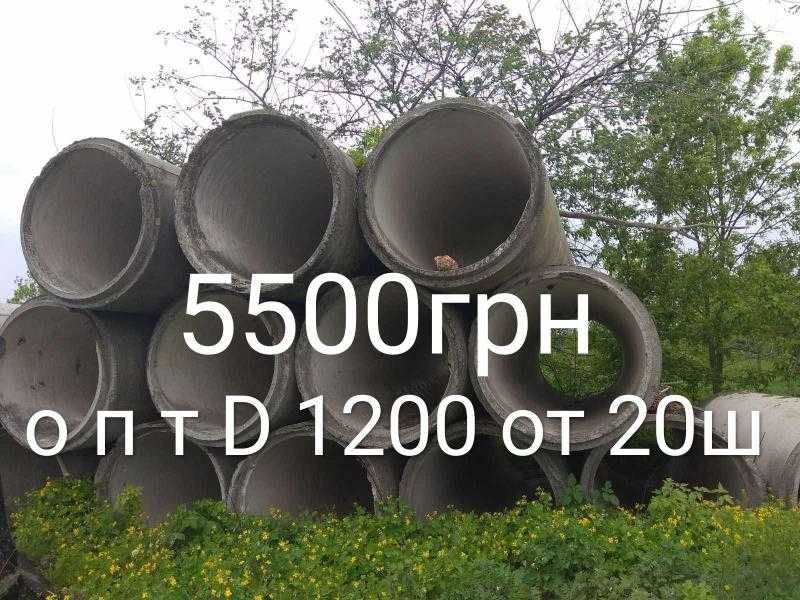 Труби. залізобетонні,железобетонные.Ф600-1200