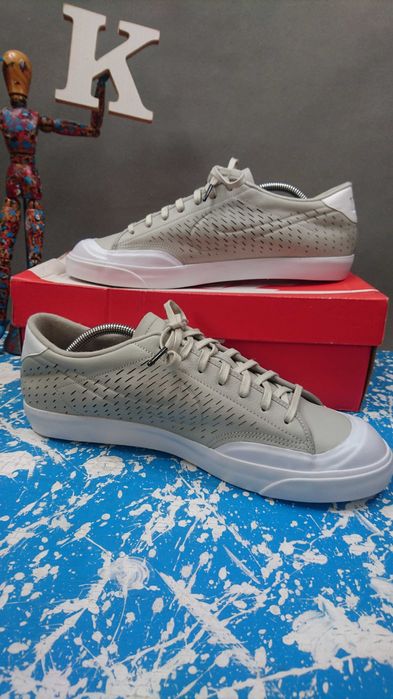 Buty Nike All Court 2 Low Leather Pale Grey White R.44,5