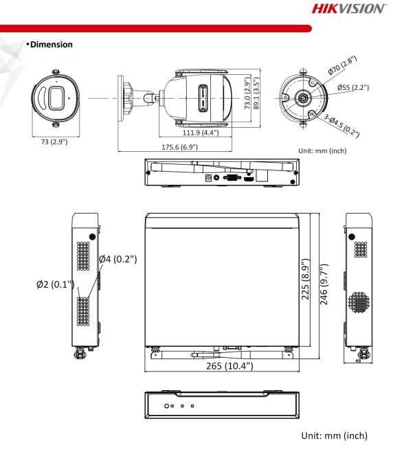 Wi-Fi комплект відеоспостереження Hikvision NK42W0H-1T(WD)(D)