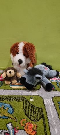 Мягкие игрушки собака, ослик, ёжик, мышонок