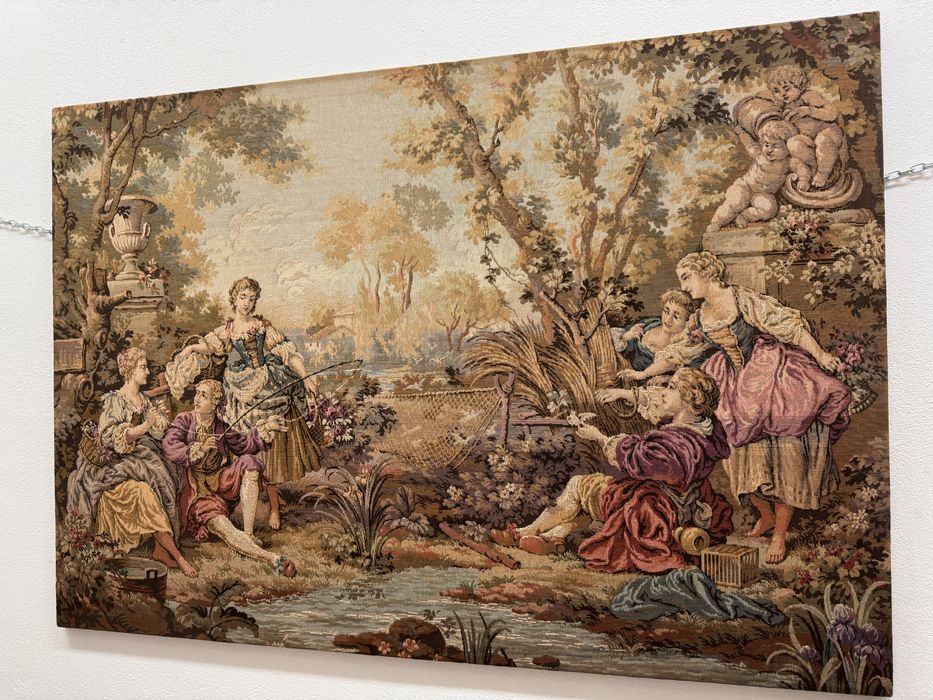 Quadro tapeçaria Francesa feito à mão