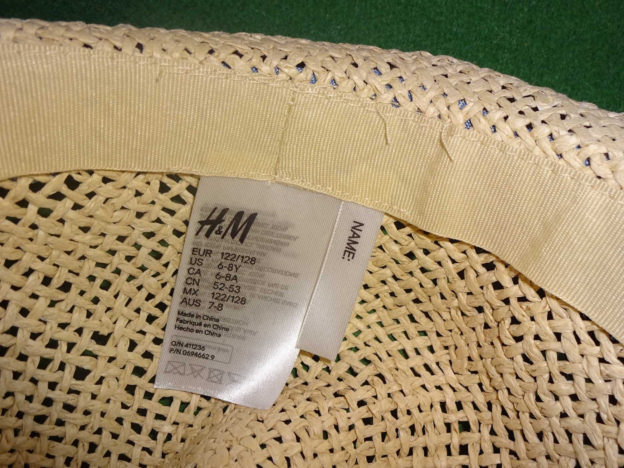 H&M letni kapelusz beżowy 122-128 cm 6-8 lat