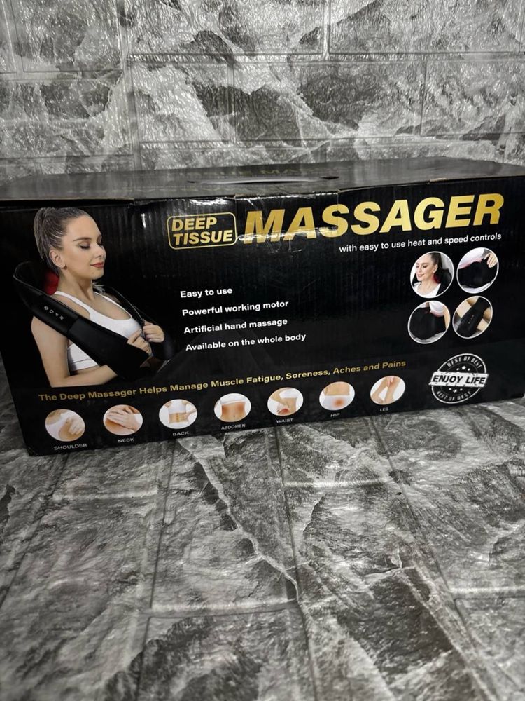 Масажер для шиї з нагріванням, iKristin Shiatsu Massager 3D