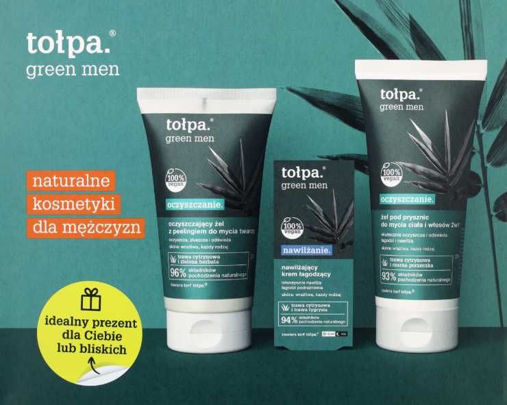 Zestaw prezentowy dla mężczyzn TOŁPA green men do twarzy